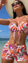 Groovy Floral Print Bikini Florida Girl Fashion Boutique