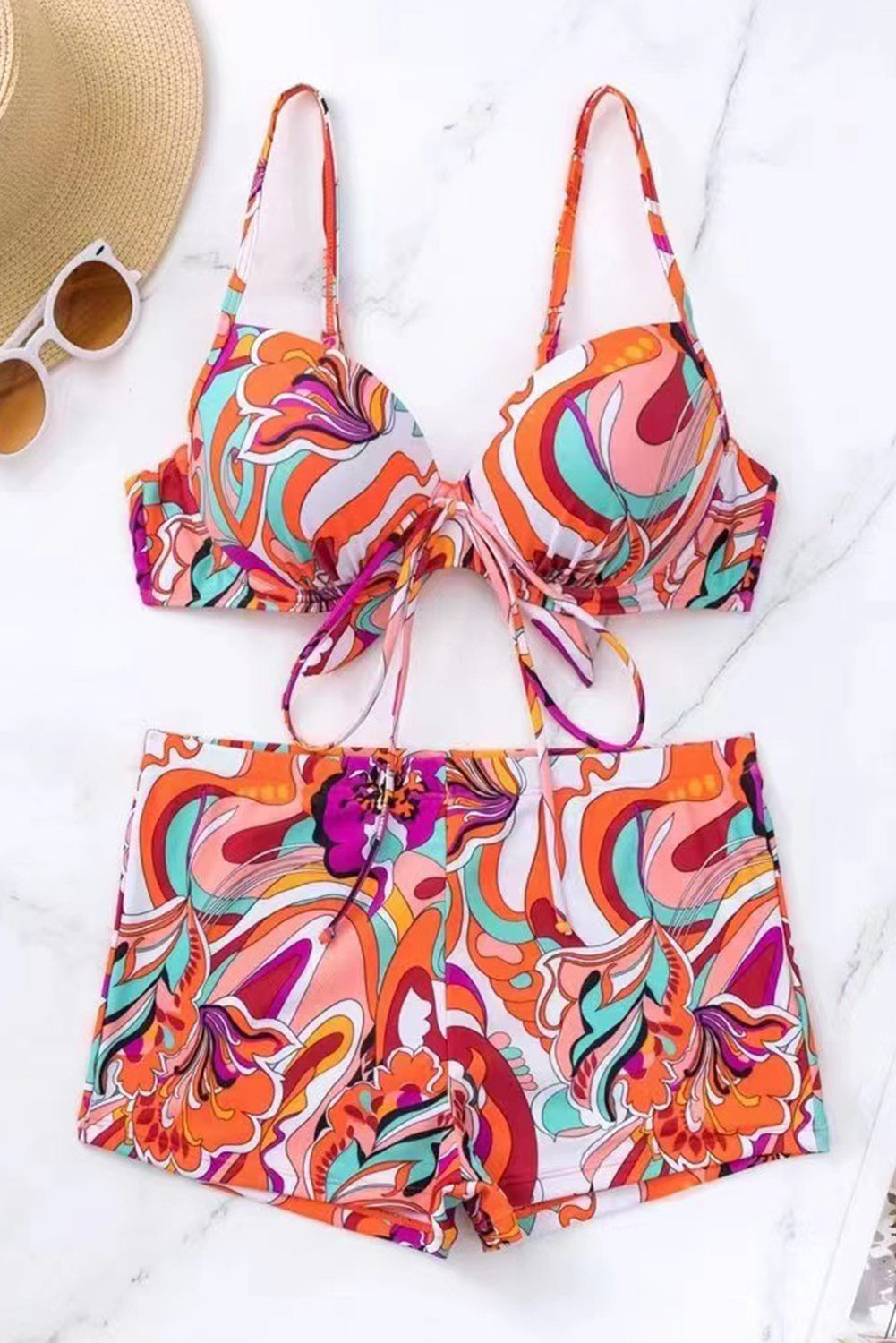 Groovy Floral Print Bikini Florida Girl Fashion Boutique