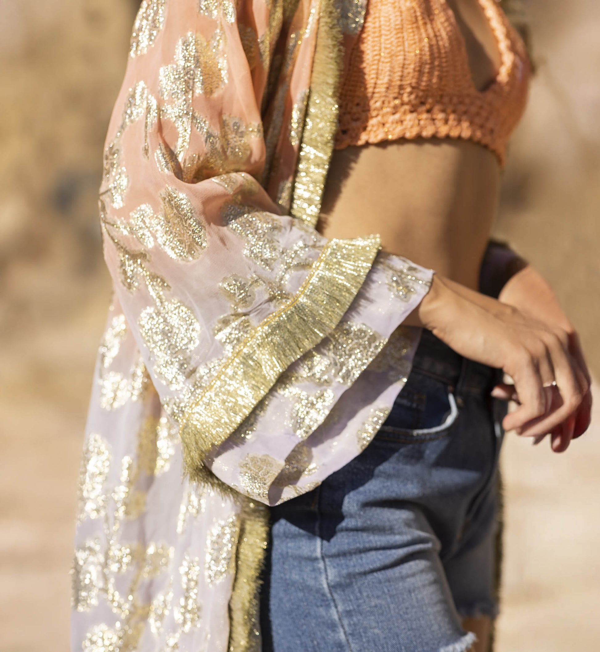 Miss June Paris Long Kimono Shabby