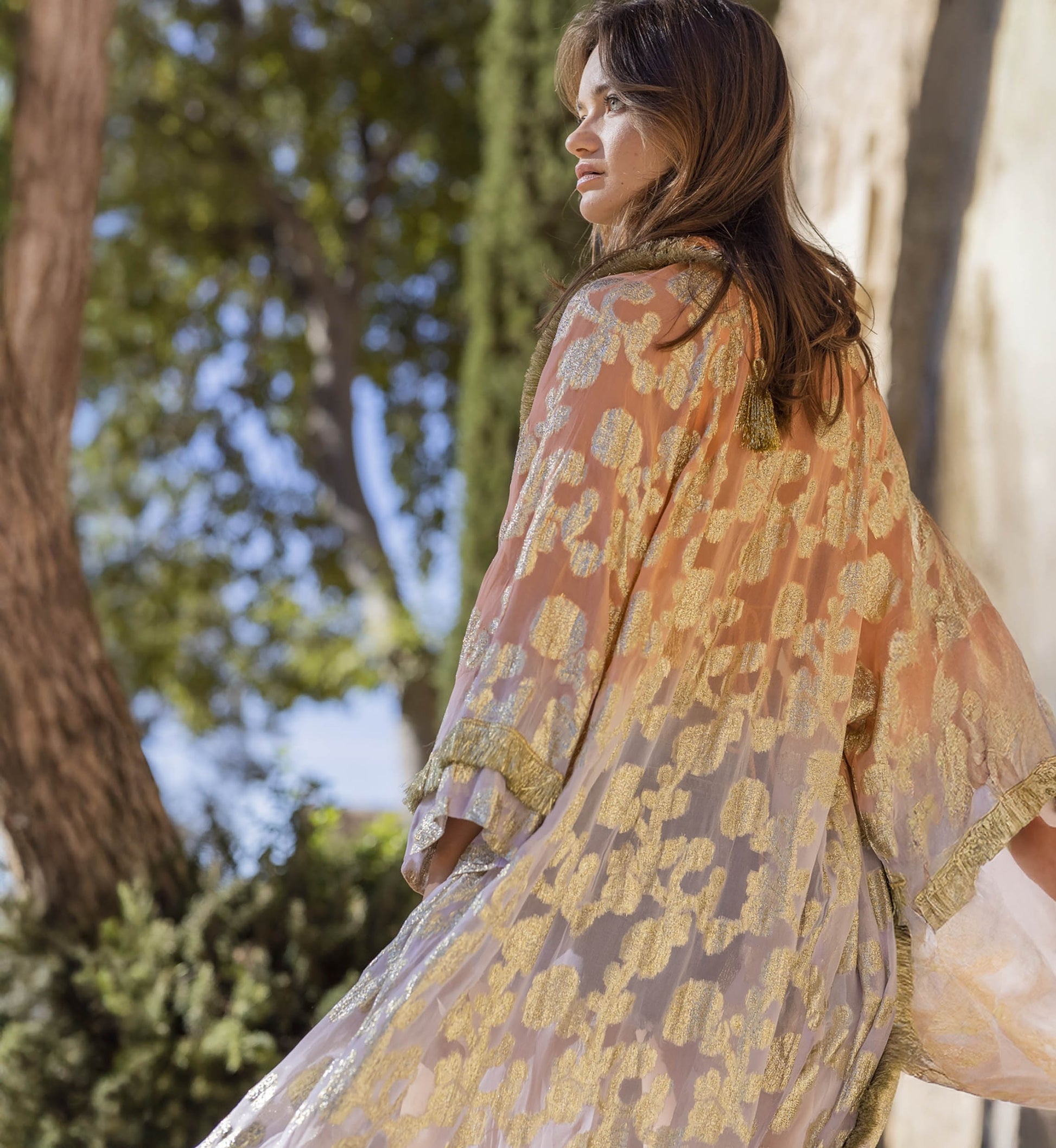 Miss June Paris Long Kimono Shabby