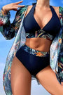 Navy Three Piece Bikini Florida Girl Fashion Boutique