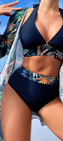 Navy Three Piece Bikini Florida Girl Fashion Boutique