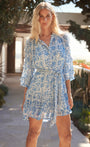 Miss June Paris Babeth Short Dress Blue