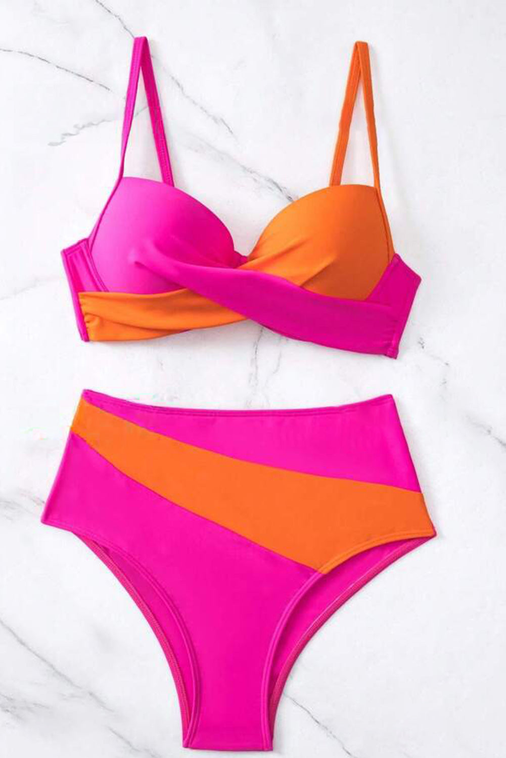 Pink and Orange Twist bikini Florida Girl Fashion Boutique